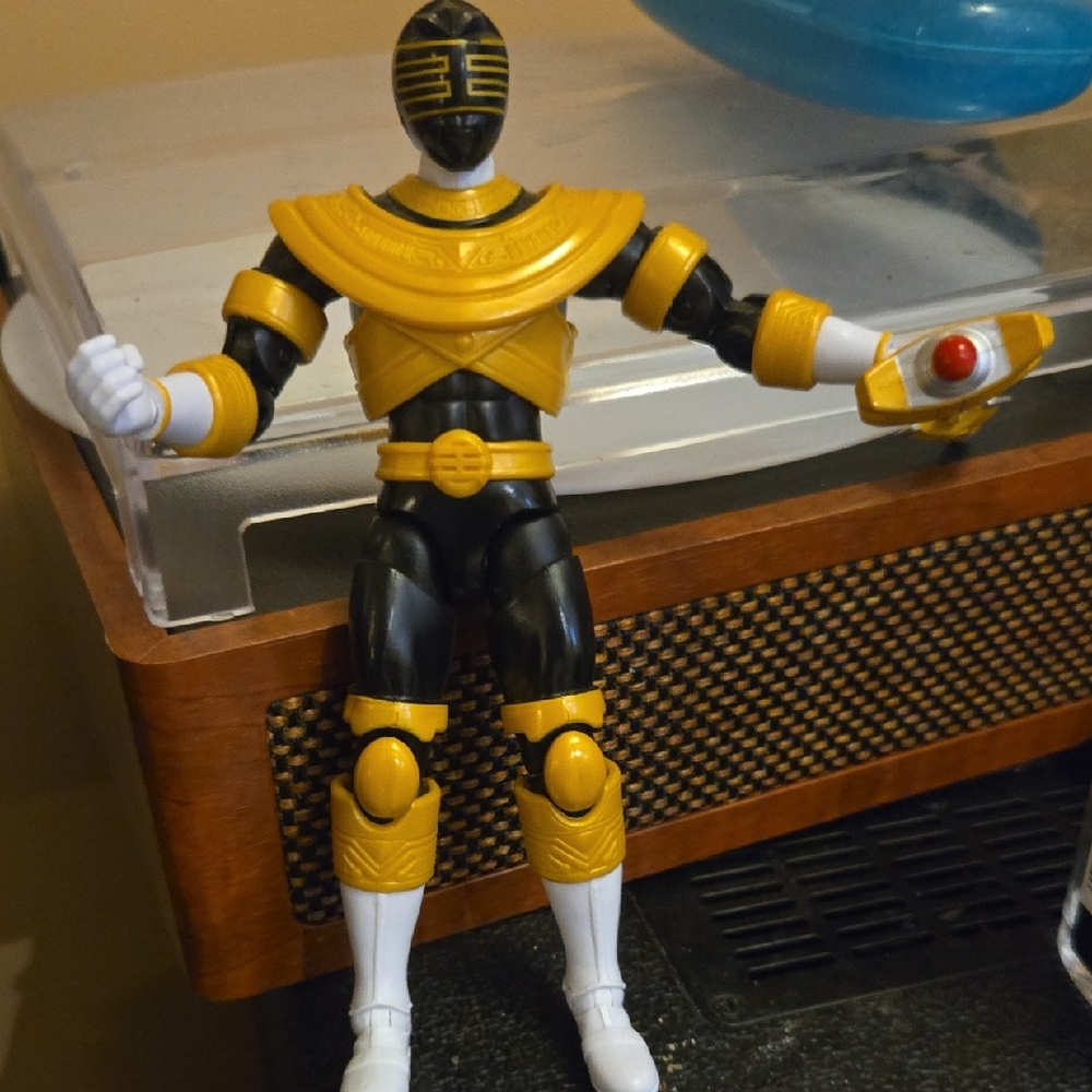 Action Figure with Yellow and Black Armor